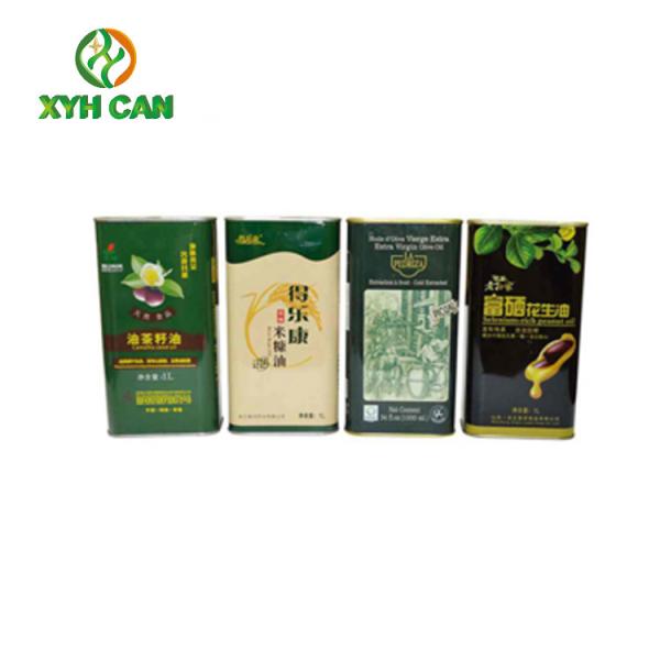 Rectangular Tin Containers Glossy Printing Vegetable Oil Packaging FDA Certificated