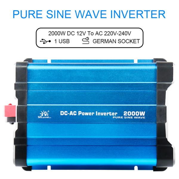 2000W Off Grid FS Power Inverter Dc To Ac Pure Sine Wave 12V To 220V