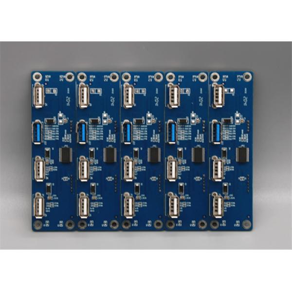 FR4 6 Layer 1.6mm 1OZ Blue Soldermask Printed Circuit Board Assembly