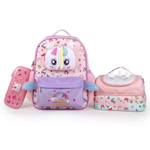 Buy cheap Supercute 3 In 1 Custom School Backpack Set Lunch Bag Pencil Bag For Kids from wholesalers