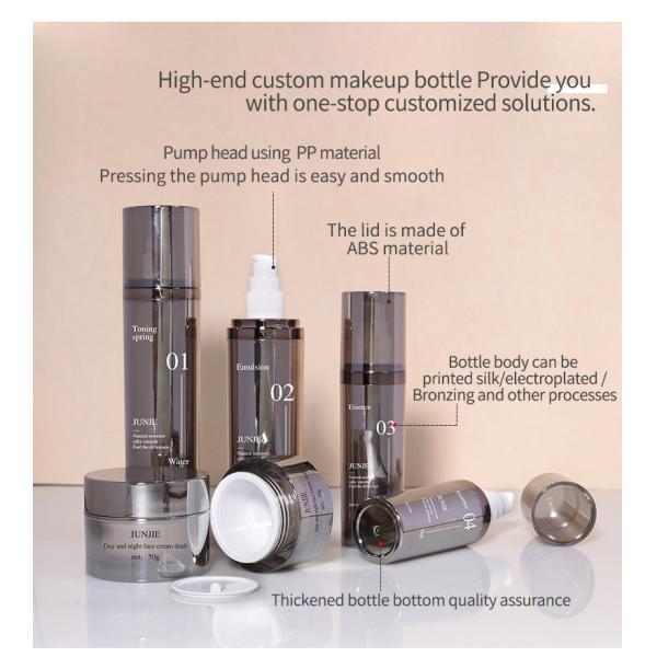 Luxury Plastic Acrylic Essence Cream Bottles 100ml 120ml Empty Cosmetics Packaging Set Skincare Cream Bottles