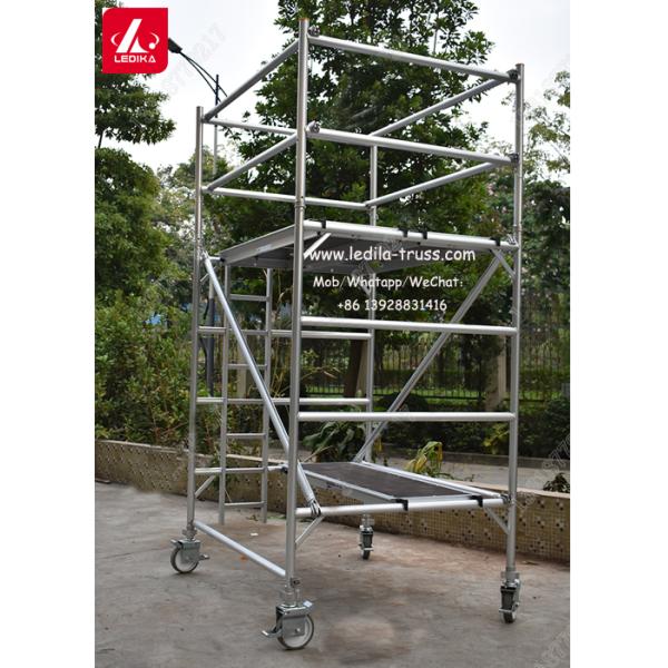 2.7m Height Removable Aluminum Scaffolding Tower Mobile Platform Working Ladder