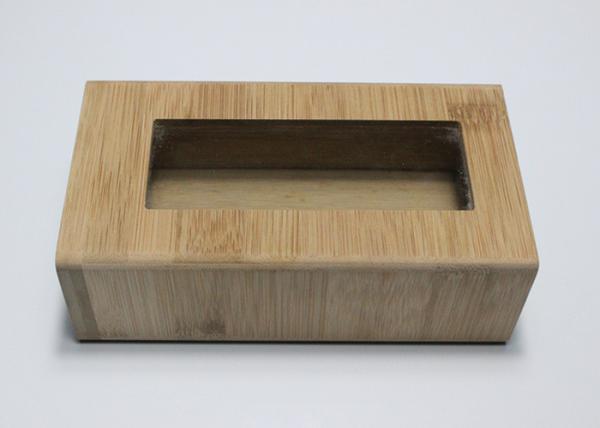 Buy Custom Logo Natural Color Type Bamboo Gift Box With Clear Glass Top Window at wholesale prices