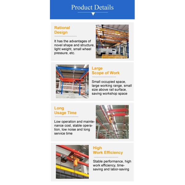 1000kg 2000kg 3000kg Eot Light KBK Cranes Adjustable Lifting Height