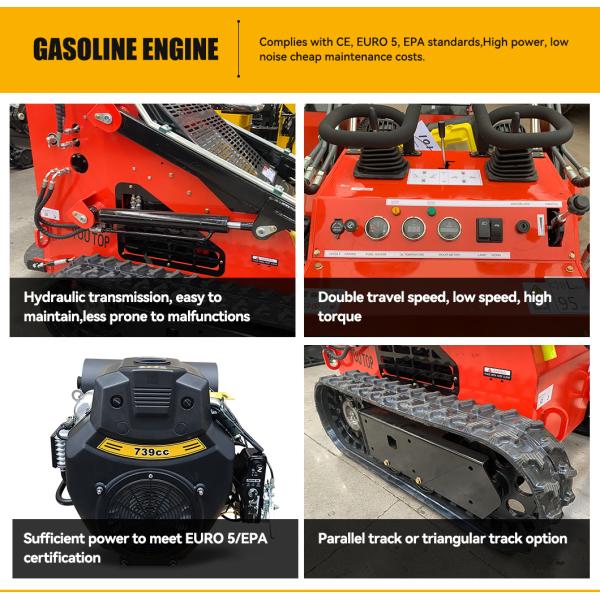 Hot 380 Mini Skid Steer Loader Farm Mini Skid Loader Attachments Small Mini Articulating Loader