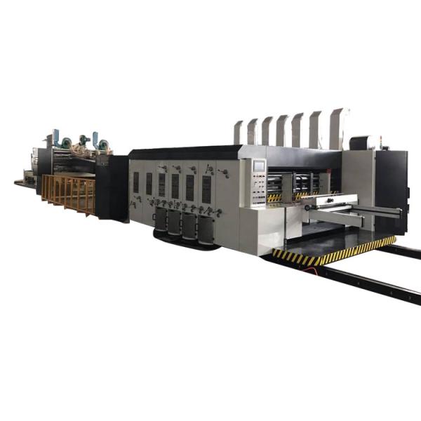 4 Color Corrugated Flexo Folder Gluer Cardboard Flexo Printing Machine