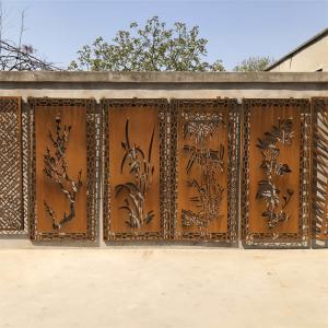 China Backyard 35 Inch Laser Cut Metal Fence Panels 0.9m Metal Art Screens on sale