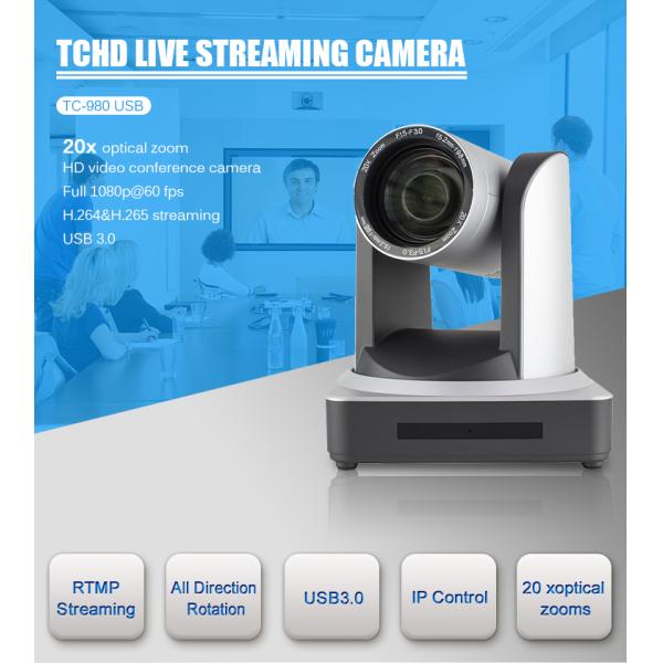 Zoom 1080P USB3.0 Mini Size CCTV PTZ IP Streaming Camera With Wide Angle Lens