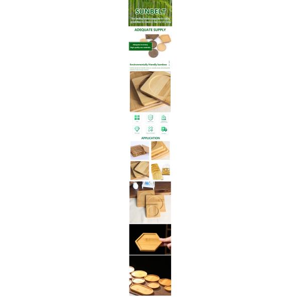 Natural Wooden Blank Bamboo Coasters For Mug Cup Anti Scratch Table Mat