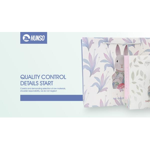 Recyclable Beautiful Patterned Gift Bags Customized Private Label Handle