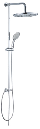 Wall Mount Rainfall Bathroom Shower Set stainless column pipe with ABS handheld shower head function