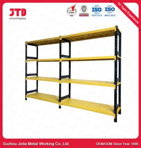 Quality Yellow And Black Color Medium Duty Warehouse Storage Racks With 4 Layers for sale