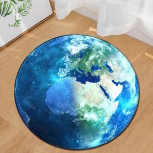 China Planet Round Area Rugs Machine Washable Gaming Chair Rug on sale