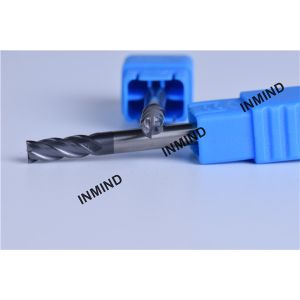 Quality 3.5 mm Diameter 4 Flute Solid Carbide End Mills 0.8 UM Grain Size H6 Tolerance for sale