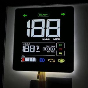 Quality Custom VA Black Segment LCD Display Printed Color For Car Dashboard 7 Segment Display 4 Digit LCD Display PIN Connect for sale