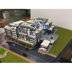 Quality Miniature Architecture House Model White Internal Light 1 / 75 Scale for sale