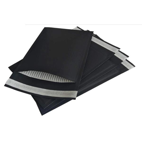 Compostable Fully Black Corrugated Paper Padded Envelopes Rigid Standard Size