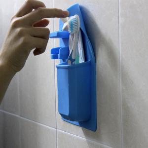 Quality 100% Waterproof Silicone Tooth Brush Razor Holder Eco - Friendly For Bathroom for sale