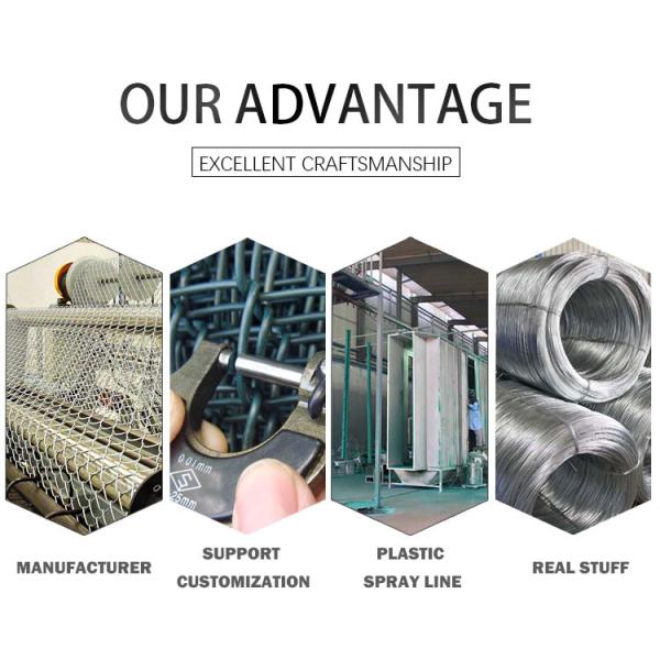 50*50 Or 60*60mm Size Gi Chain Link Mesh For Temporary Guardrails