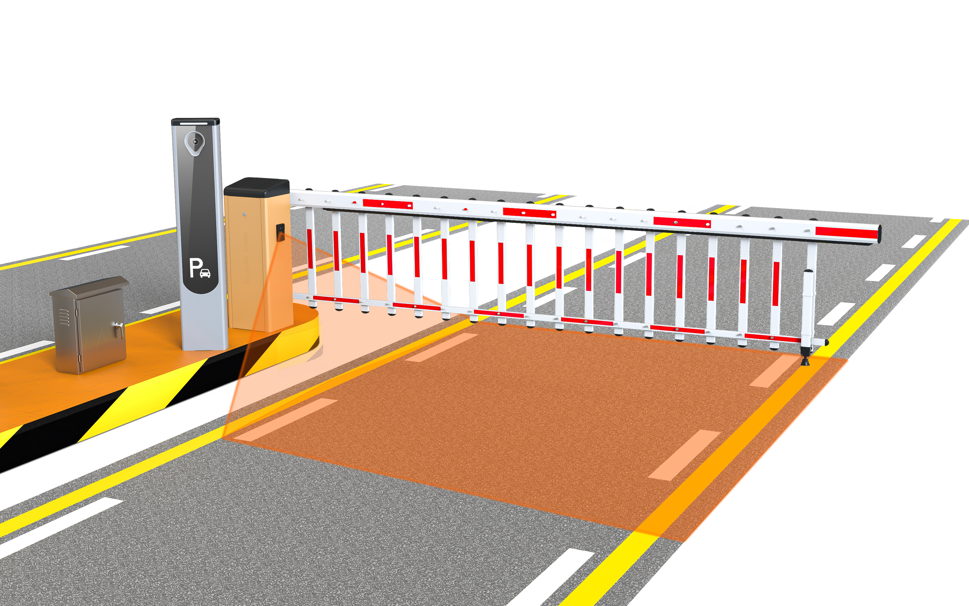 79GHz Millimeter Wave Barrier Gate Radar with Anti Crush Trigger Detection Bluetooth Debugging and RS485 Output