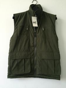 China winter vest, winter waistcoat, olive green, S-3XL, wadding lining on sale