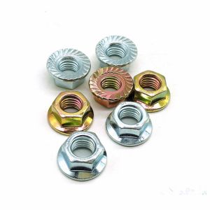 Quality Serrated M18 Galvanized Grade 4 Hex Flange Nuts ISO 4161 for sale
