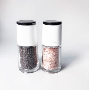 Quality refillable 120ml Glass Ceramic Salt And Pepper Mills for sale