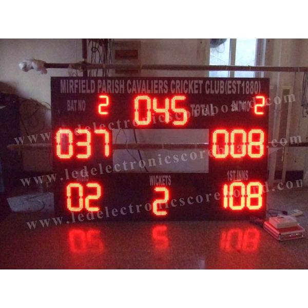 Different Color LED Cricket Scoreboard For Outside Hanging / Mounting Installation