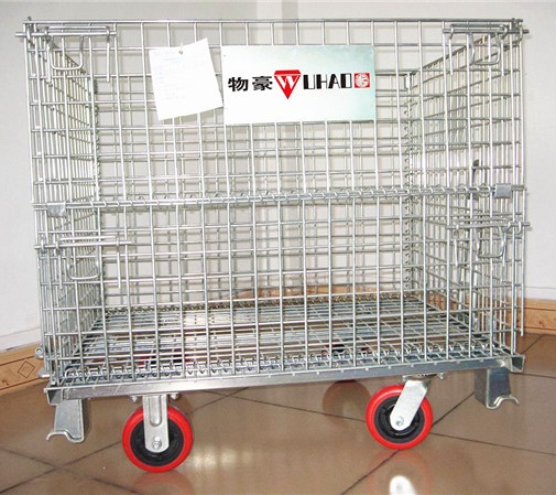 Logistics shipping Wire Mesh Container Recyclable Long Life Span