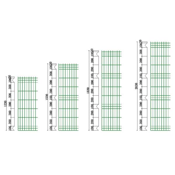 3D Powder Coated Fence Panels , Durable Welded Wire Mesh Fence For Garden