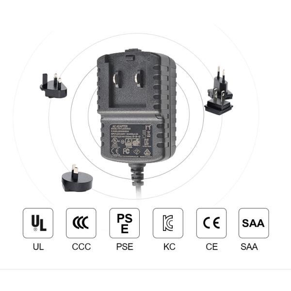 Interchangeable Plug lion battery charger with EU US UK AU plug 12.6v 1.65A 20W UL CE RCM PSE BIS GS KC certificated