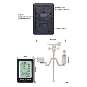 Customizable Model Home Wifi Weather Forecast Station With Wind Direction Size