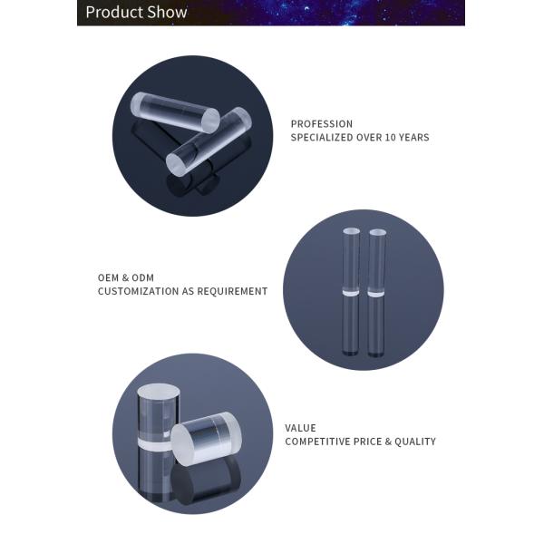 LED Micro 0.5mm To 120mm Quartz Fused Silica Rod 10/5 To 60/40