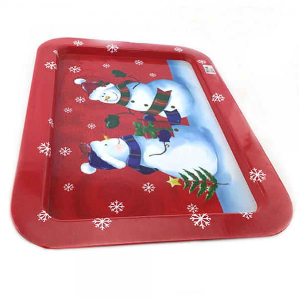 Buy Different Colors Custom Packaging Boxes CC Christmas Rectangular Tin Plates / Cups at wholesale prices
