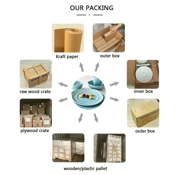 OEM ODM High Temperature Square Ceramic Dinnerware Sets