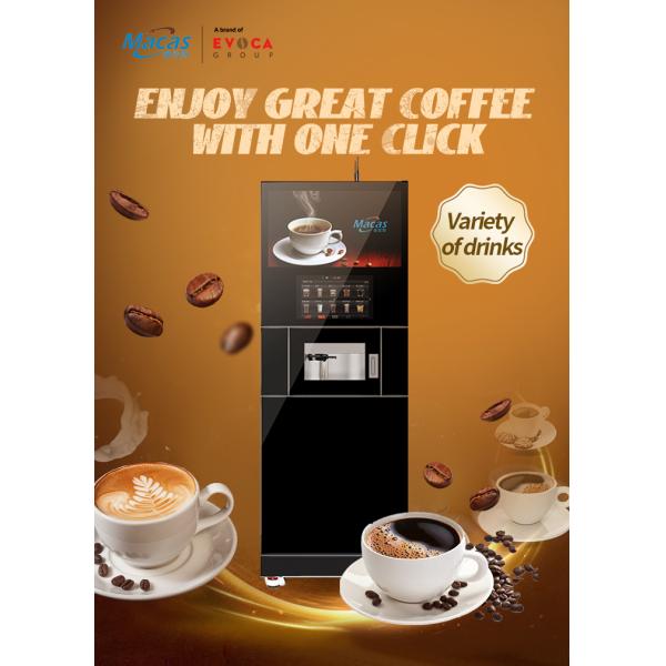Provide Advertising Screen Floor Standing Coffee Machine Coffee Beans Vending Machine CE