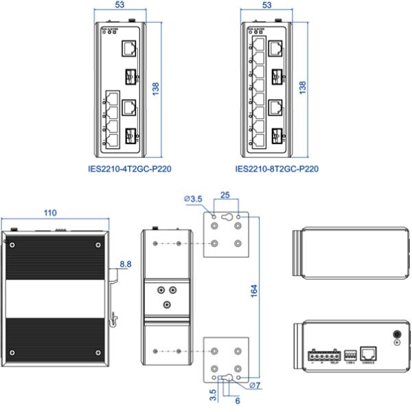 100M Gigabit Layer 2 Unmanaged Industrial Ethernet Switch