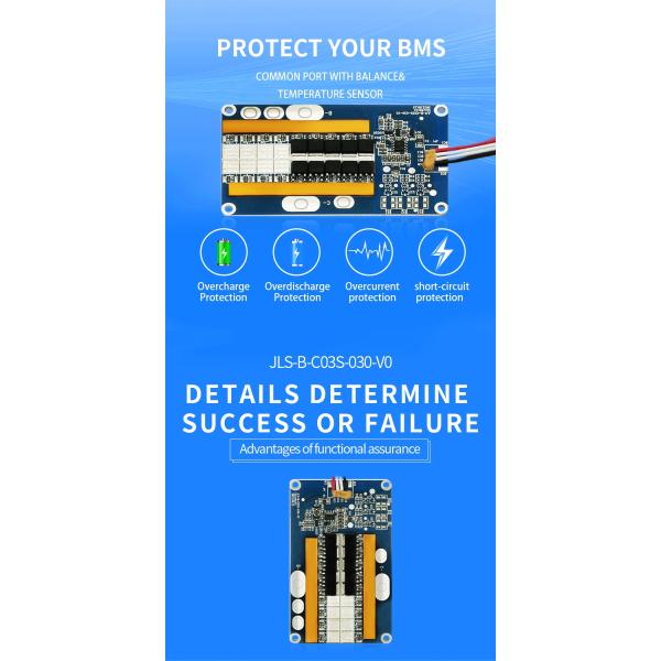 Li-Ion 3s 12.75v 5-80A Lithium Battery Pack Bms With Balance For Solar Street Light