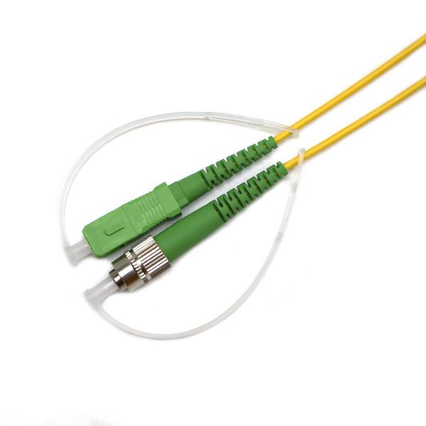 New Design Tested Singlemode Simplex 3 5 10M SC / APC - FC / APC FTTH OFNP Fiber Optic Patch Cord