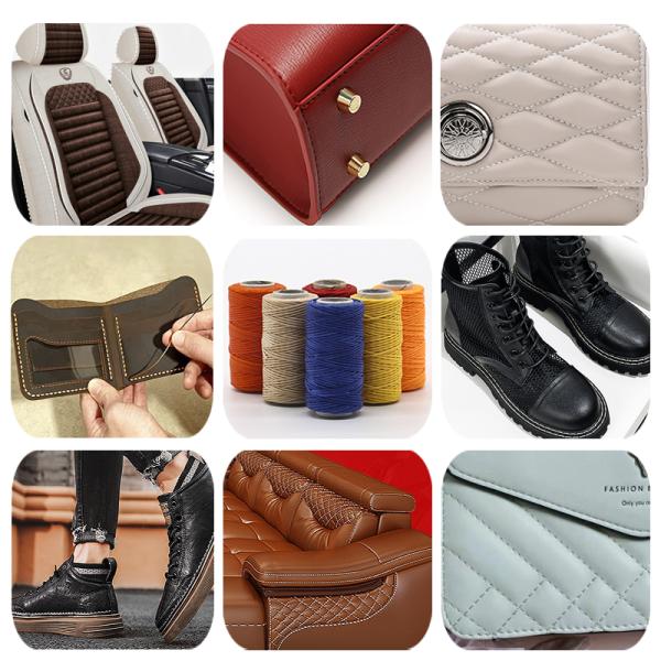 16 Yarn Count Hand Sewing Nylon Thread 0.8mm for DIY Leather Wax Thread Embroidery