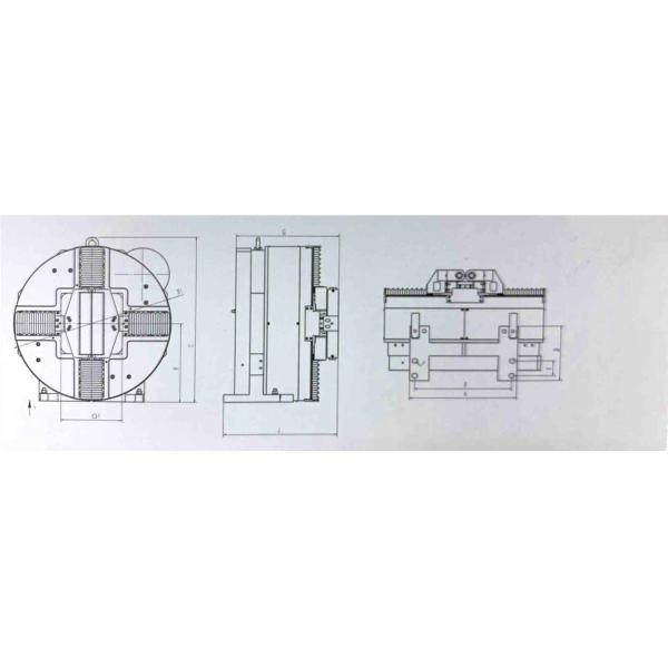 Square Hole Pneumatic Rotary Chuck Of Laser Dedicated Pipe Cutter
