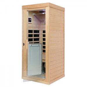 China SPA One Person Sauna Room Solid Wood Mini Sauna Room Infrared on sale