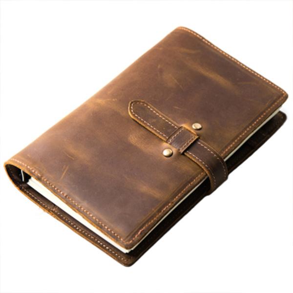 Buy CMYK Genuine Leather Notebook A5 Loose Leaf Journal Sketchbook Planner at wholesale prices