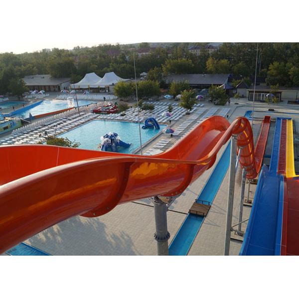 0.85M Width Fiberglass Water Slide Tube 5 - 13M Platform Height 1 Rider / Slide Load