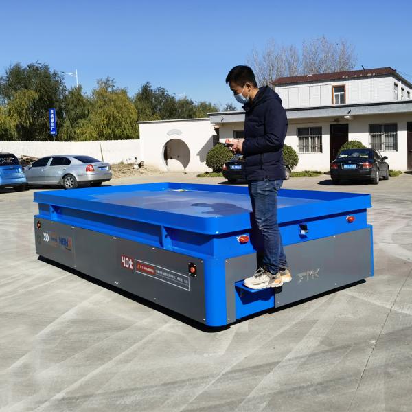 40 Tons Self Propelled Flat Bed Trackless Transfer Car For Container Handling