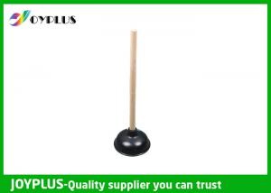 China 37CM Bathroom Cleaning Accessories Long Handled Toilet Plunger With Wooden Handle on sale