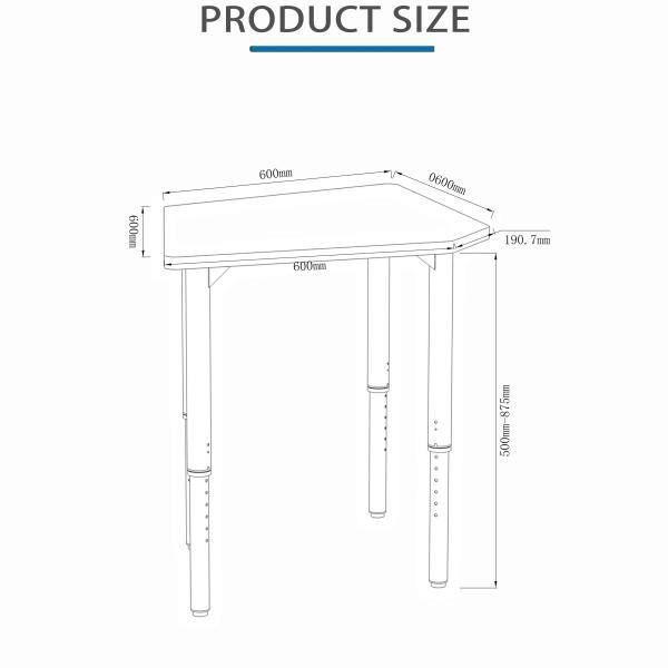 Adjustable Height Stand Up Desk Uplift Standing Desk with Customized Size and Assemble Video Support