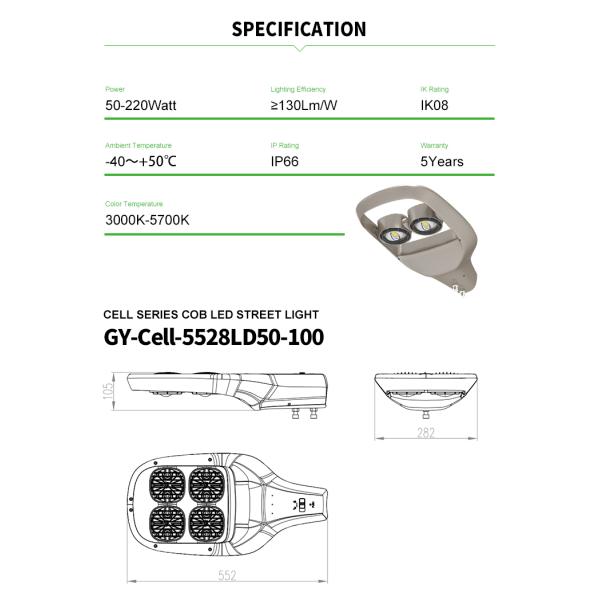 6000k Lantern Led Module COB 150 Watt Roadway LED Light