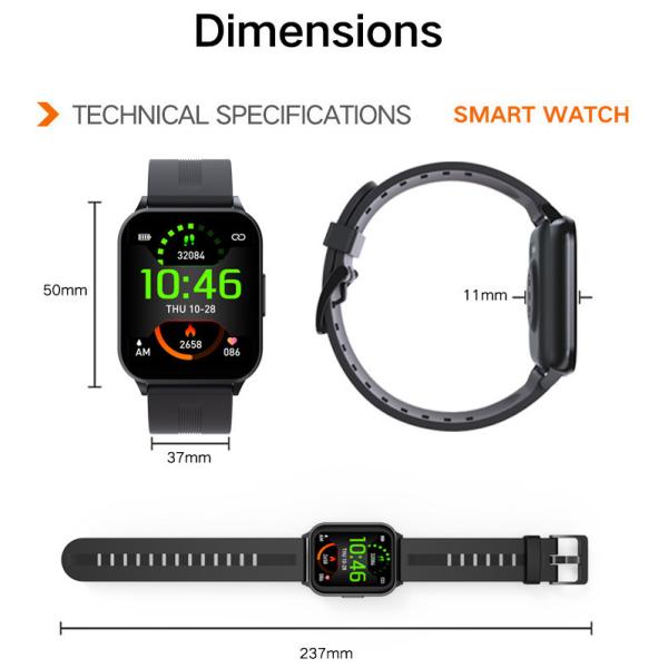 BLE 4.0 1.75 Inch Bluetooth IOT Devices 220mAH FPC Antenna Fitness Monitor