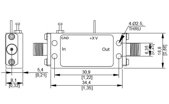 1 To18 GHz Gain 10dBm Power Amplifier with 30dB Small Signal Gain